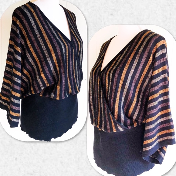 🏆HP!🏆Lane Bryant Metallic Crossover Sweater - Picture 2 of 5